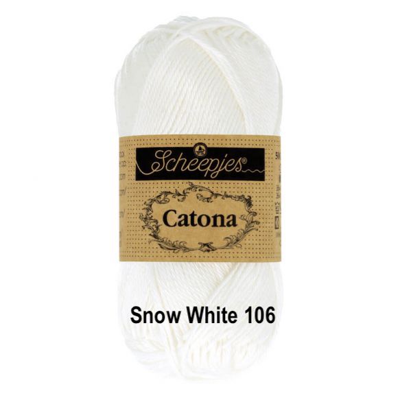 Scheepjes Catona 4 Ply Cotton - 25g - Snow White 106