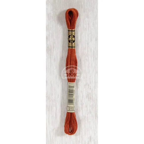 DMC Mouliné Stranded Cotton Embroidery Thread (Shades 918 - 3713) 117MC-