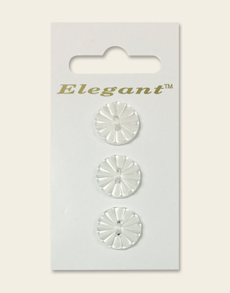 Sirdar Elegant Buttons - 91 - white round flower effect