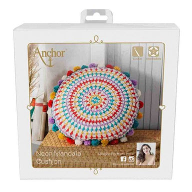 Anchor Mandala Crochet Cushion Kit - Neon
