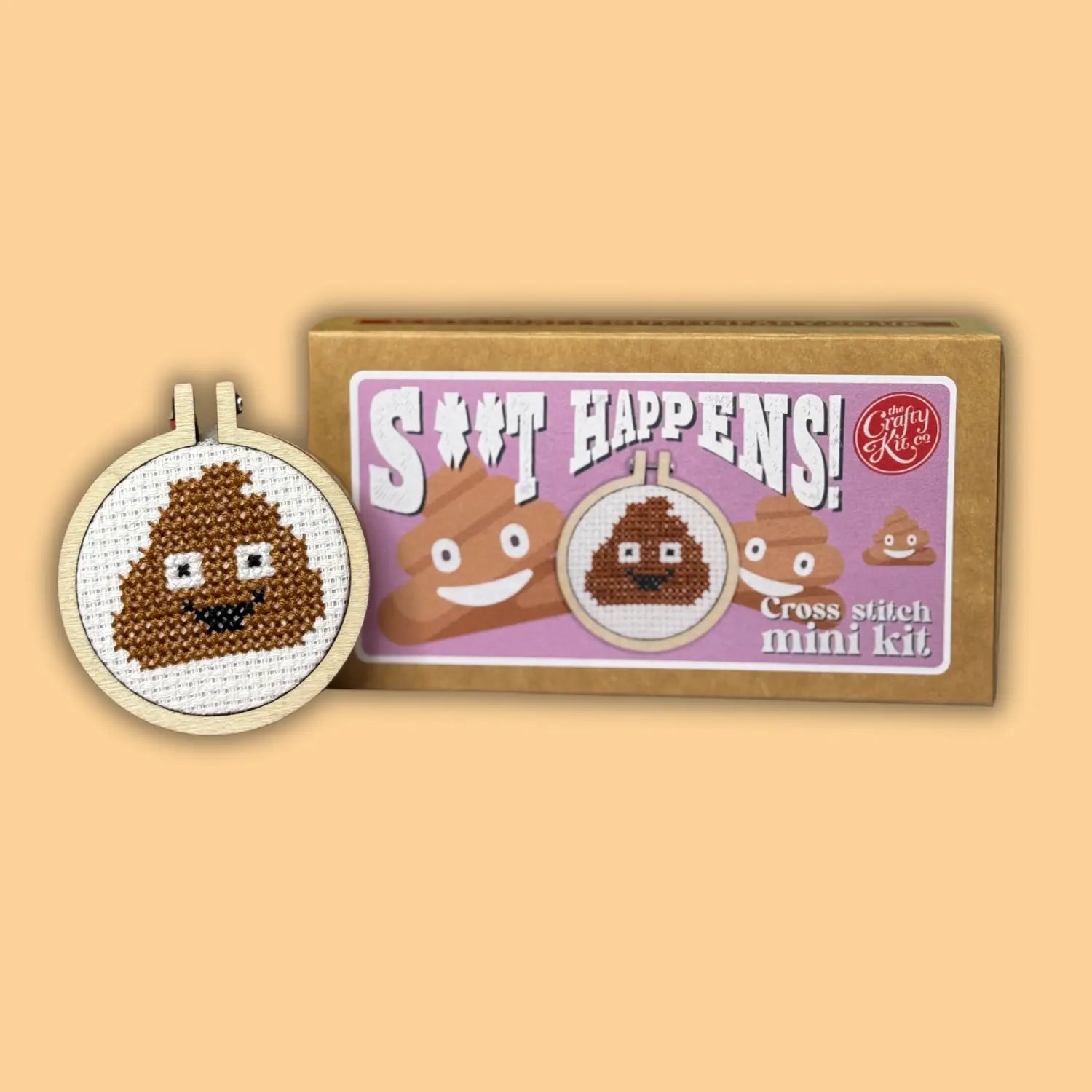 The Crafty Kit Company - "S**t Happens!" Mini Matchbox Cross Stitch Kit