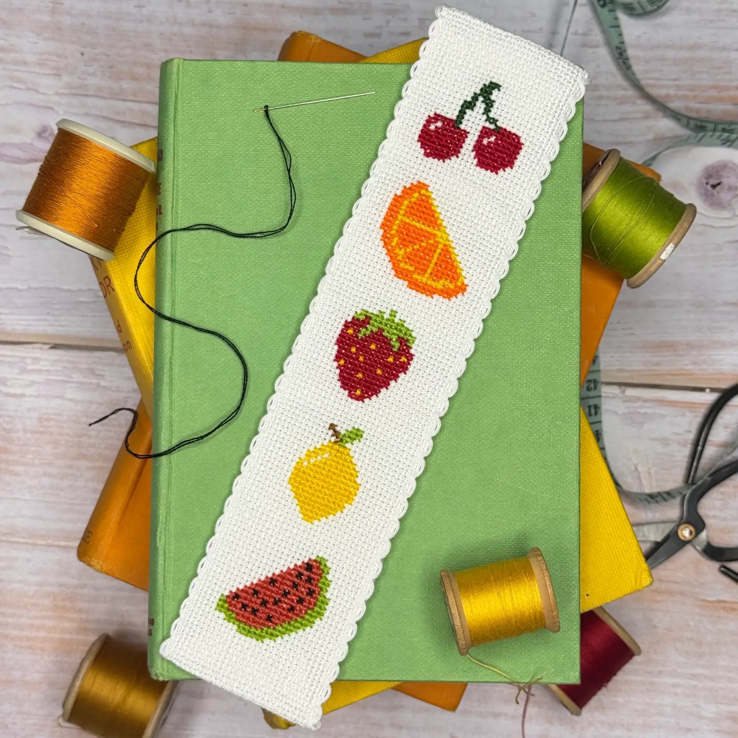 The Crafty Kit Company - Summer Fruits Cross Stitch Bookmark Kit