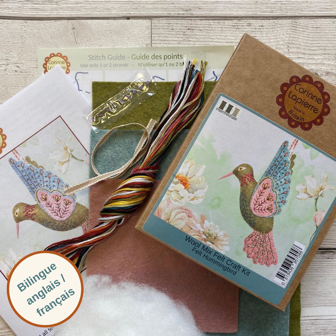 Corinne Lappiere - Felt Hummingbird Felt Craft Kit