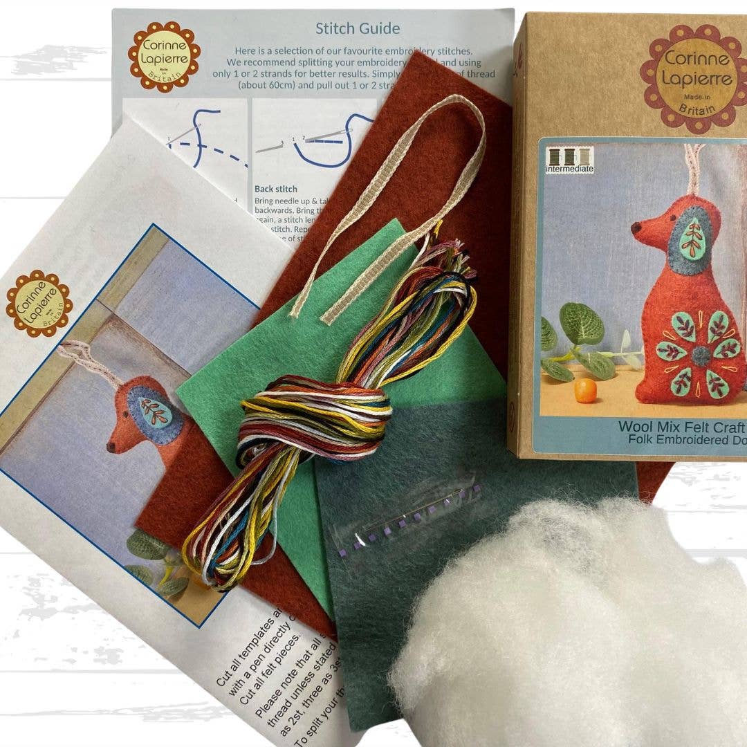 Corinne Lapierre - Folk Dog Felt Craft Mini Kit