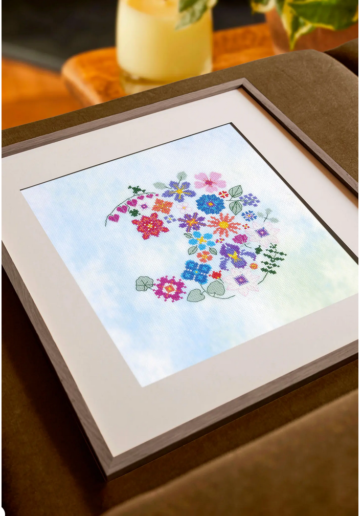 DMC Floral Moon by Marie-Dominique Procureur - Intermediate Cross Stitch Kit