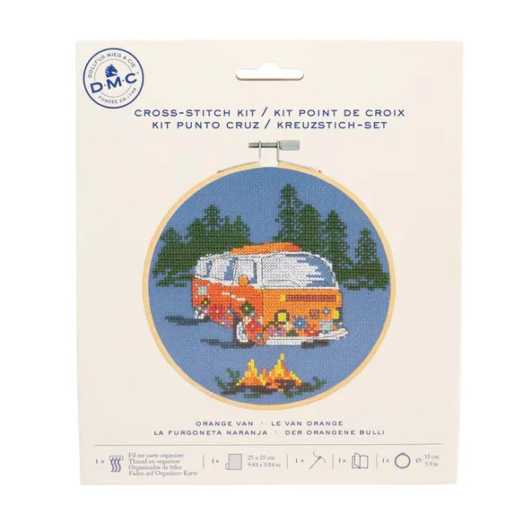 DMC Cross Stitch Kit Orange Bus