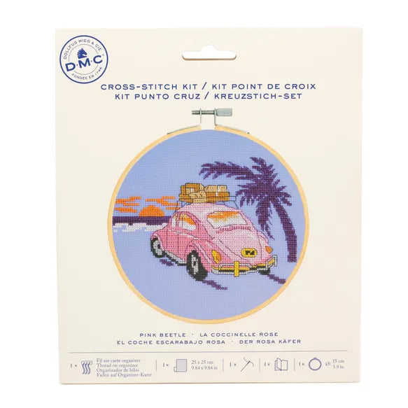 DMC Cross Stitch Kit Pink Beetle