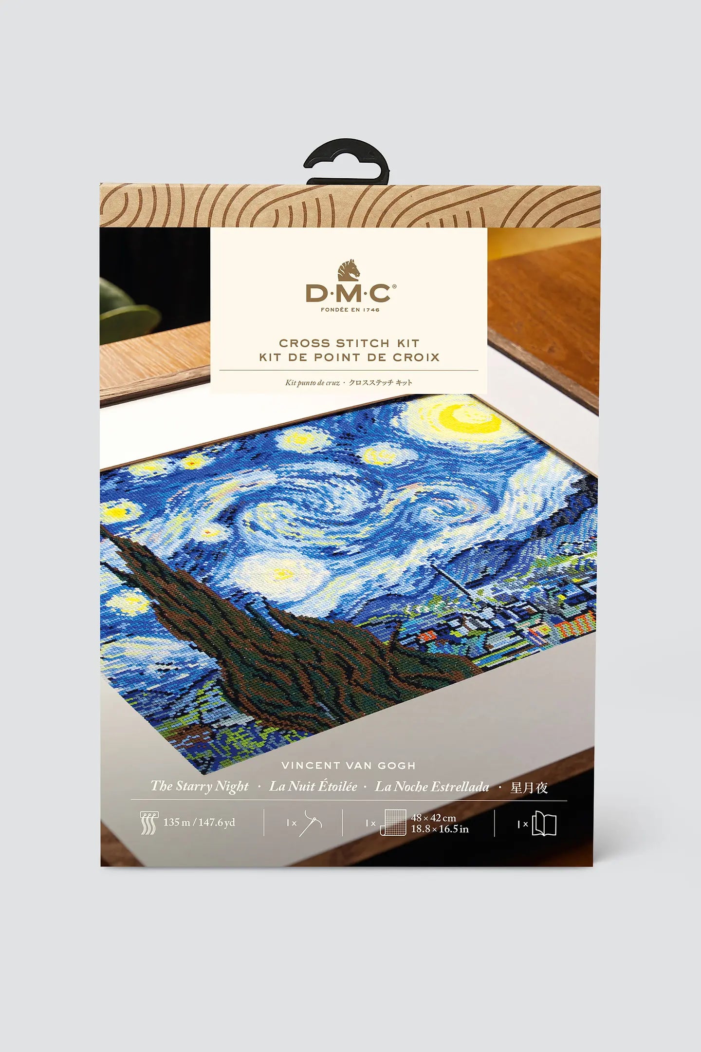 DMC 'The Starry Night' by Van Gogh, Advanced Cross Stitch Kit