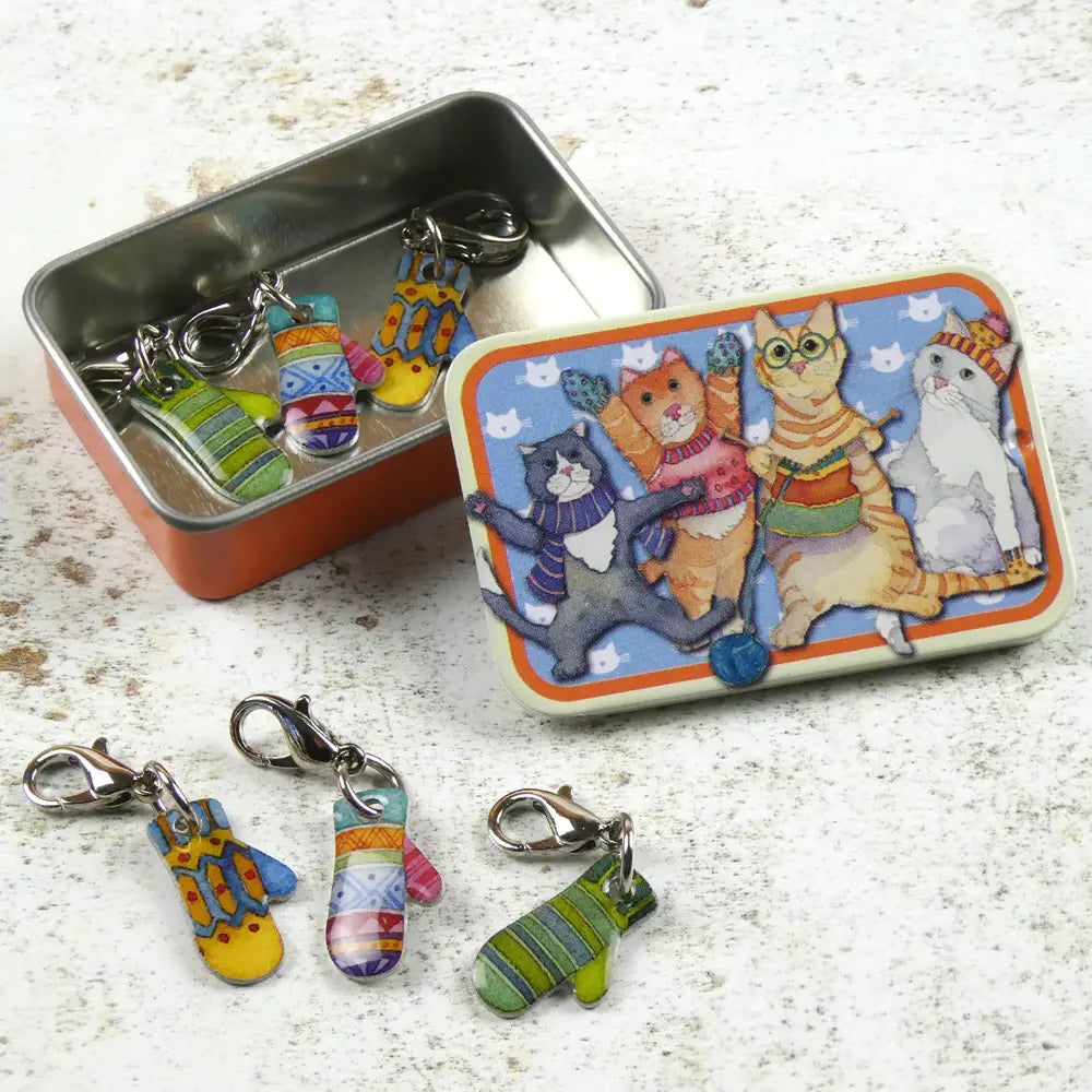 Emma Ball - Mittens Crochet Markers in A Kitten Pocket Tin