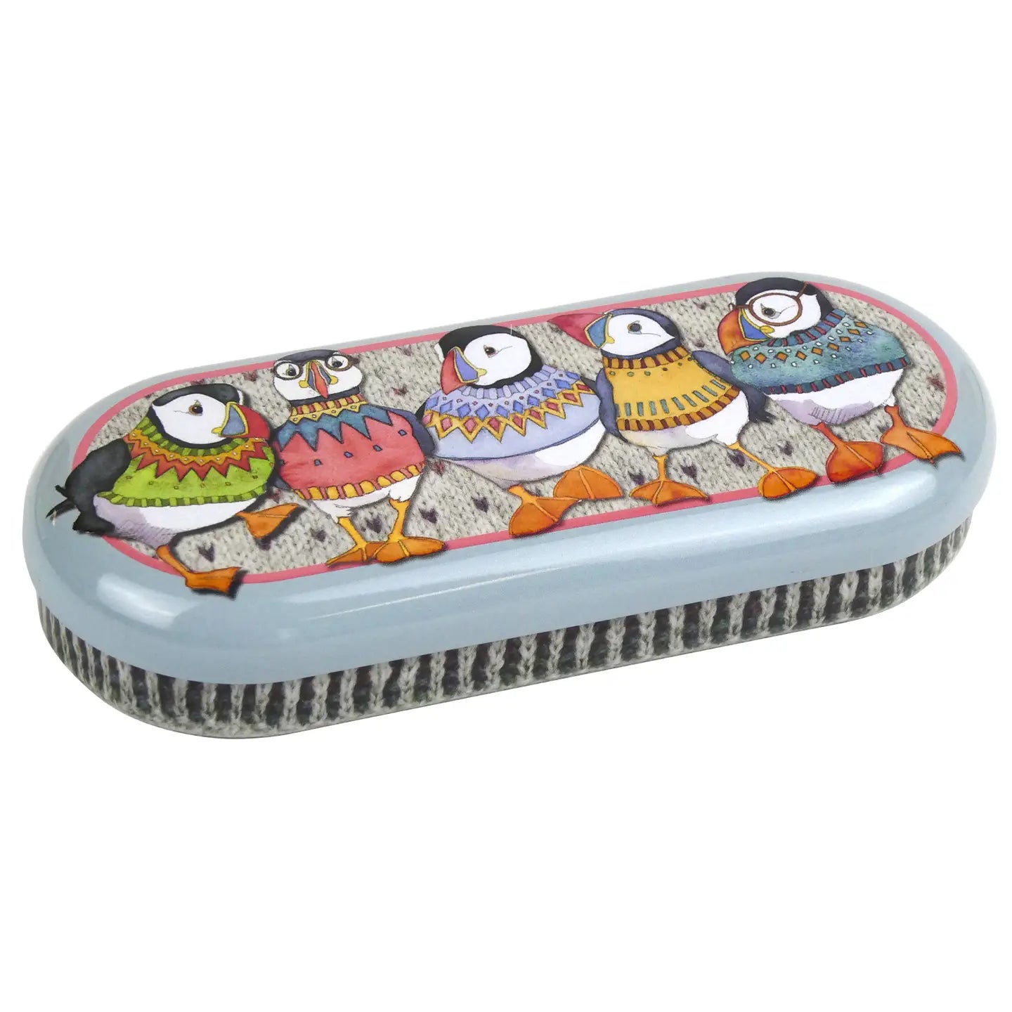 Emma Ball - Woolly Puffins Glasses Case