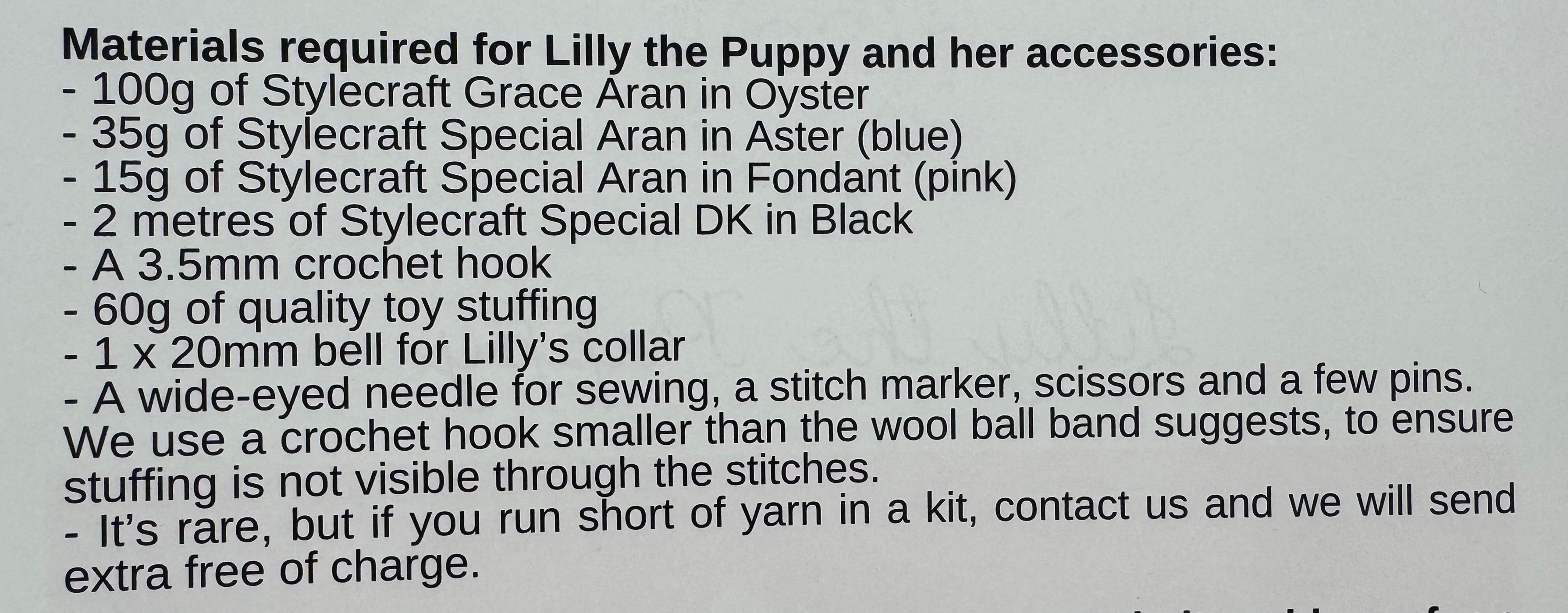 Wee Woolly Wonderfuls - Lilly the Puppy Crochet Pattern