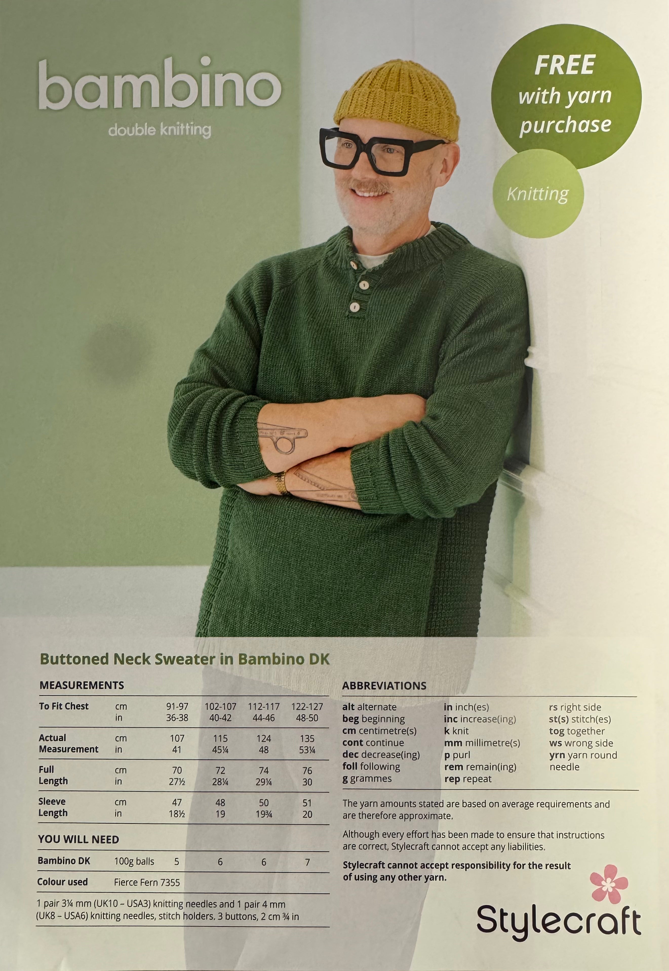 Stylecraft Free Pattern Men's Sweaters in DK