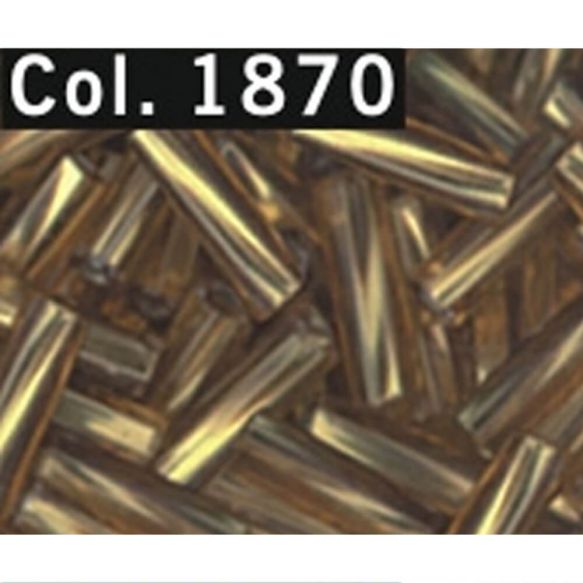 Gütermann Twisted Bugle Beads 7mm - Gold 1870