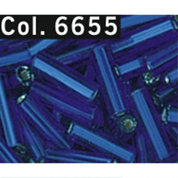 Gütermann Twisted Bugle Beads 7mm - Blue 6655