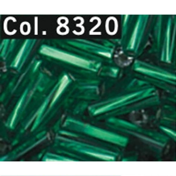 Gütermann Twisted Bugle Beads 7mm - Green 8320