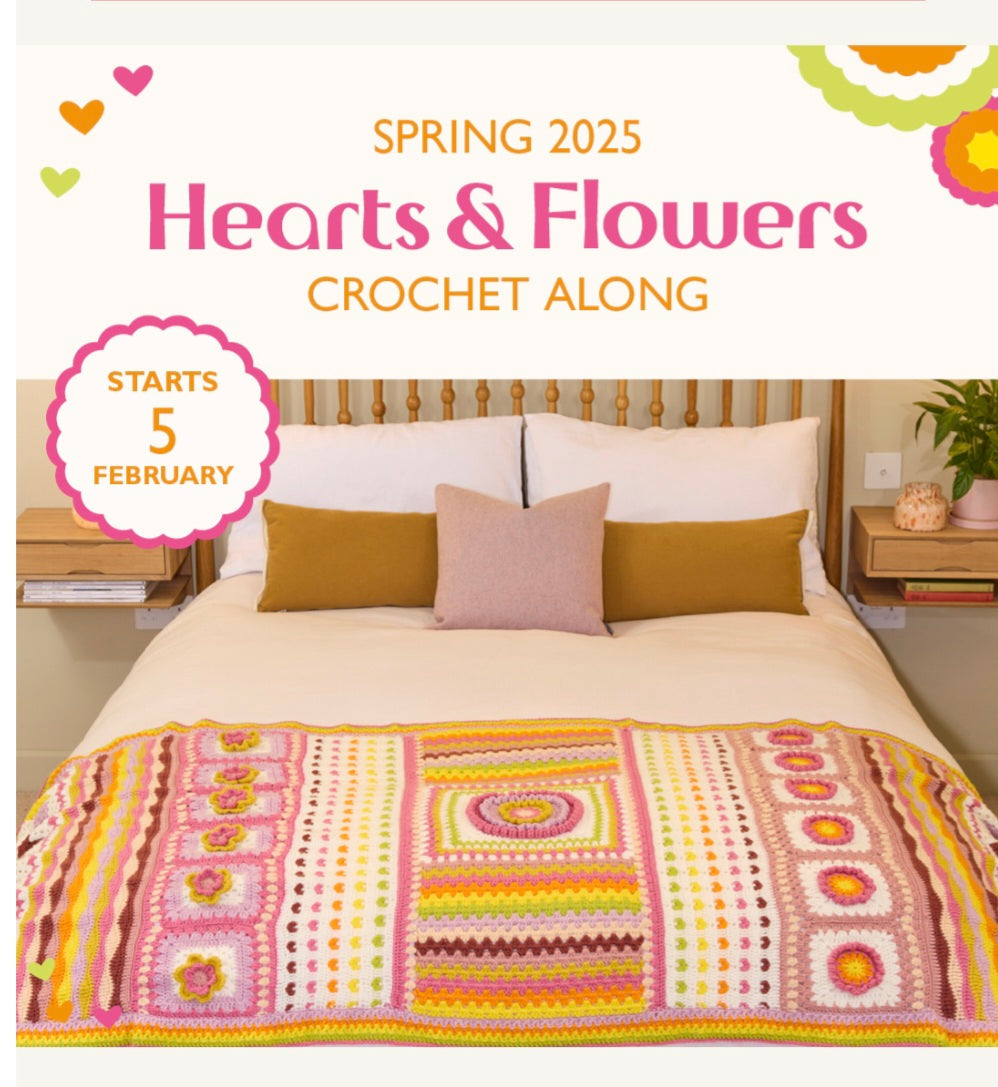 Sirdar Hearts & Flowers Spring 2025 CAL (crochet along) yarn pack