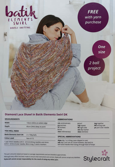 Stylecraft Pattern Batik Elements Free Shawl Pattern