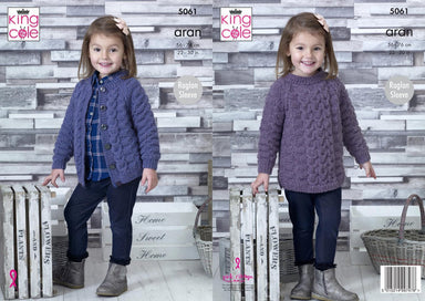 King Cole Pattern 5061 Tunic & Cardigan in Aran