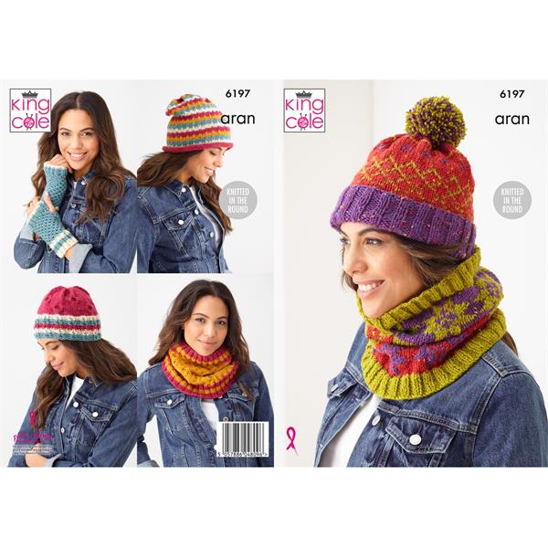 King Cole Pattern 6197 Accessories in Fashion Aran