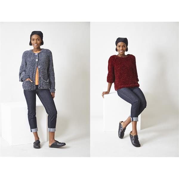 King Cole Pattern 6316 Sweater & Cardigan in Yummy Tweed