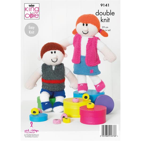 King Cole Pattern 9141 Rag Dolls in DK