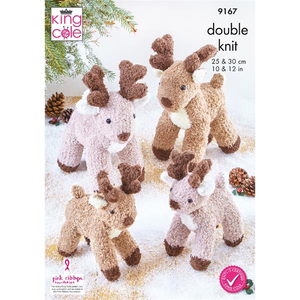 King Cole Pattern 9167 Reindeer in Truffle