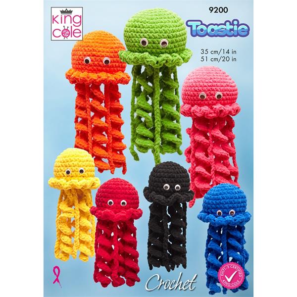 King Cole Pattern 9200 Crochet Jellyfish in Toastie