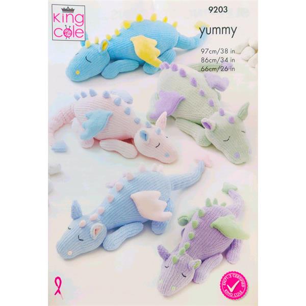 King Cole Pattern 9203 Sleeping Dragons in Yummy Chunky