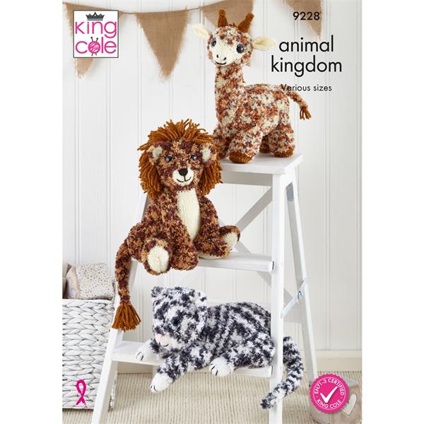 King Cole Pattern 9228 Animal Friends Knitted in Animal Kingdom