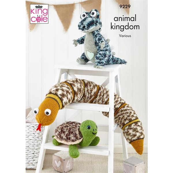 King Cole Pattern 9229 Reptile Friends Knitted in Animal Kingdom