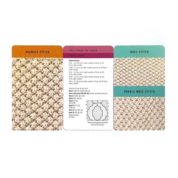 Knitting Stitches Card Deck - Learn to Knit Stitches / Texture in 52 Cards