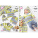 King Cole Pattern 6031 Jacket, Gilet, Sweater, Hat & Blanket in Cutie Pie DK