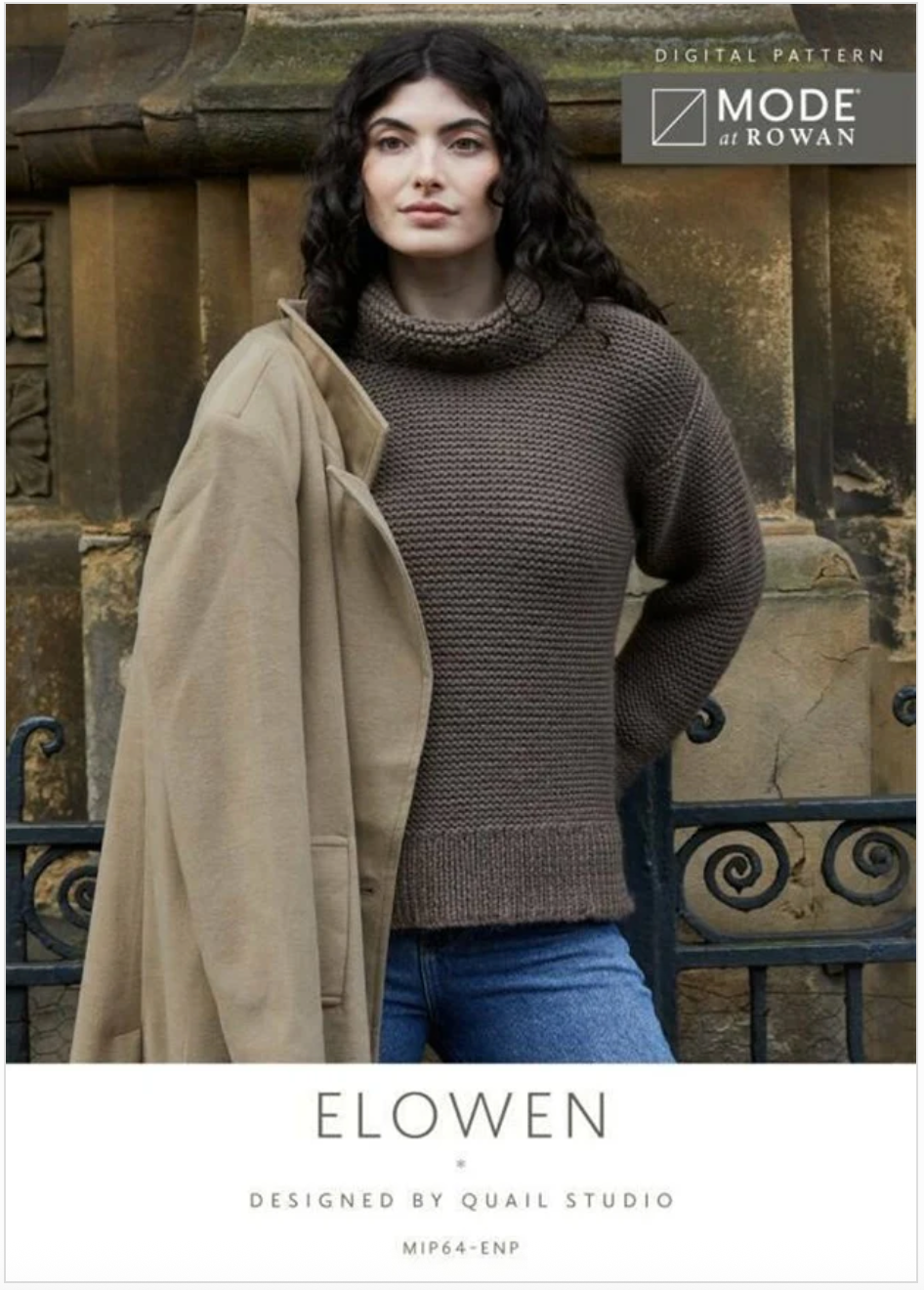Mode at Rowan Pattern MIP64 - Elowen Sweater in Chunky Wool by Quail Studio