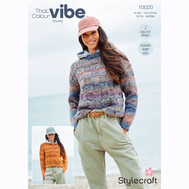 Stylecraft Pattern 10020 Ladies Sweaters in 'That Colour Vibe' Chunky