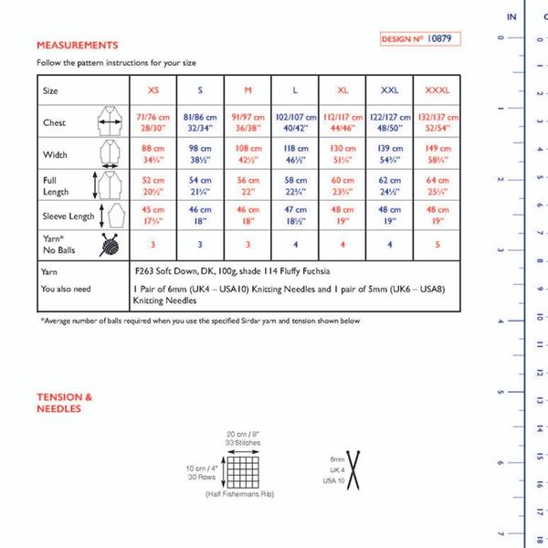 Sirdar Pattern 10879 Fluffy Little Cardigan in Soft Down DK