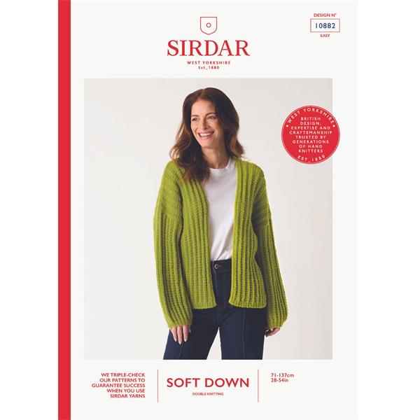 Sirdar Pattern 10882 Cosy Days Cardigan in Soft Down DK