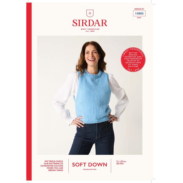 Sirdar Pattern 10885 Lofty Layer Vest in Soft Down DK