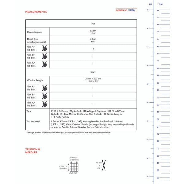 Sirdar Pattern 10886 Wrap Me Up Scarf Set in Soft Down DK
