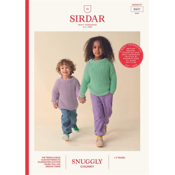 Sirdar Pattern 2631 Scandi Rib Sweater in Snuggly Chunky