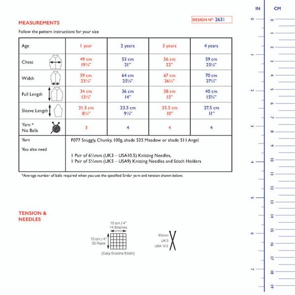 Sirdar Pattern 2631 Scandi Rib Sweater in Snuggly Chunky