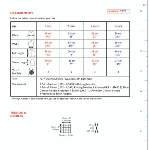 Sirdar Pattern 2632 Nordic Nature Cardigan in Snuggly Chunky