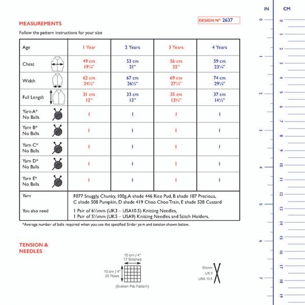 Sirdar Pattern 2637 Colour Pop Pullover in Snuggly Chunky