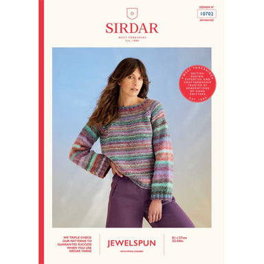 Sirdar Pattern 10702 Whirlpool Sweater in Jewelspun with Wool Chunky