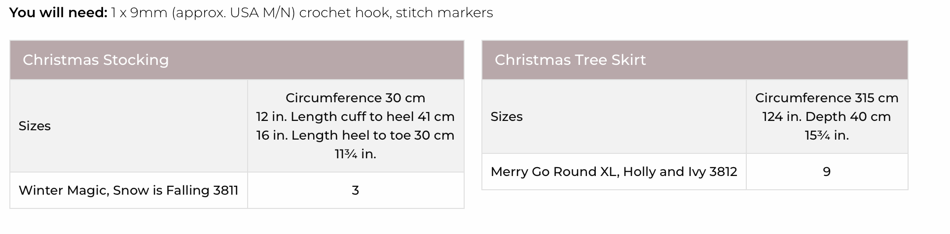 Stylecraft Pattern 10030 Crochet Christmas Stocking & Tree Skirt in Super Chunky