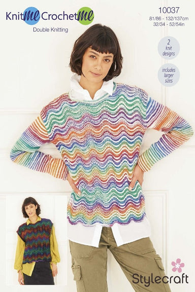 Stylecraft Pattern 10037 Sweater & Tank Top in 'Knit me, Crochet me' DK