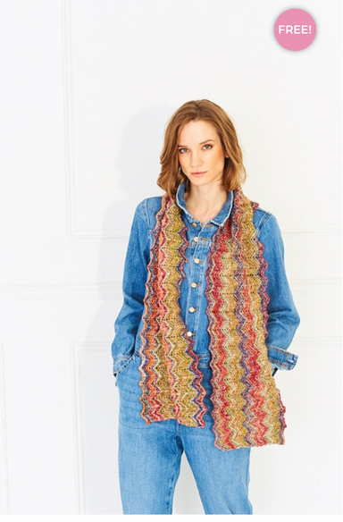 Stylecraft Free Pattern Shawl & Mittens in Batik Swirl