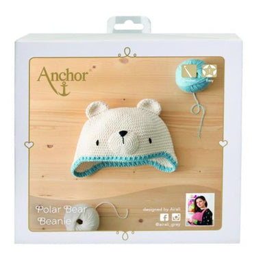 Anchor Polar Bear Bonnet Crochet Kit