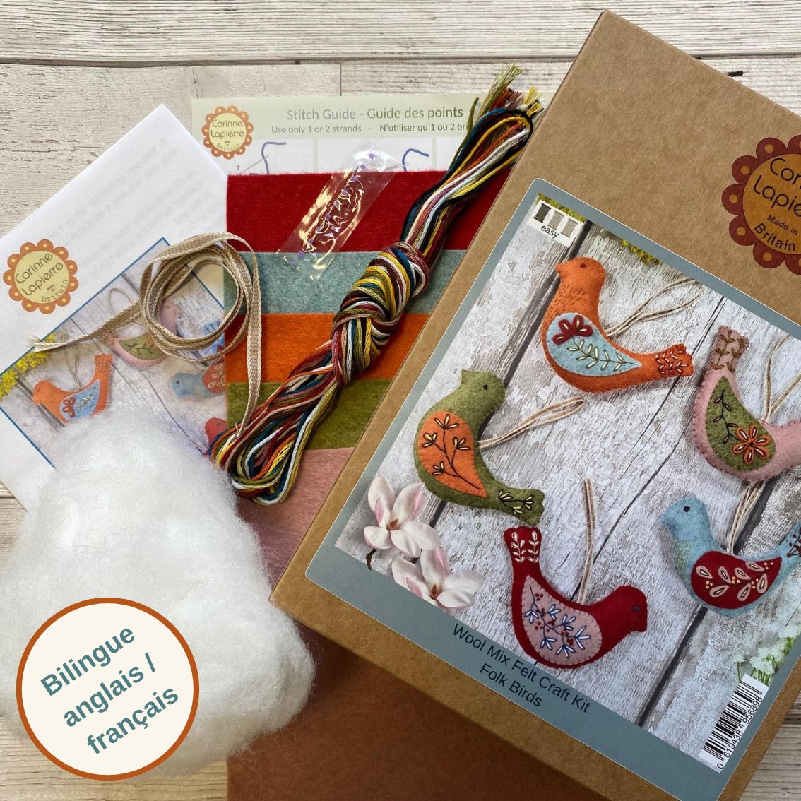 Corinne Lapierre - Folk Birds Felt Craft Kit