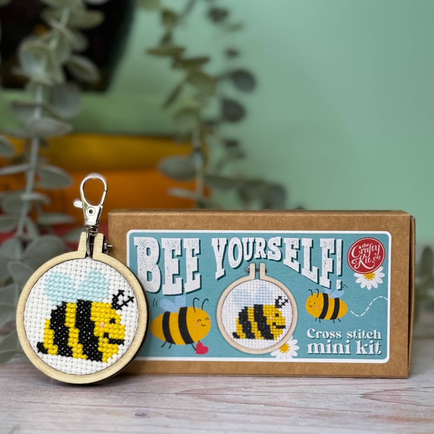 The Crafty Kit Company - Mini Matchbox Cross Stitch Kit - 'Bee Yourself'