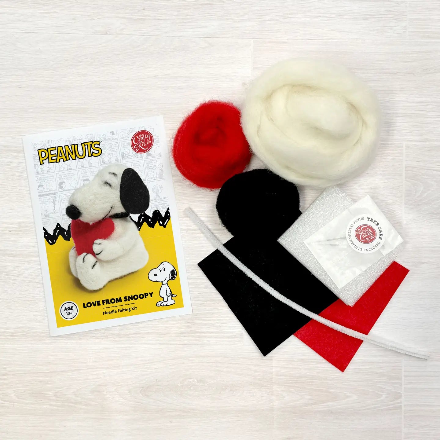 The Crafty Kit Company Needle Felting Craft Kit - Peanuts - Love From Snoopy
